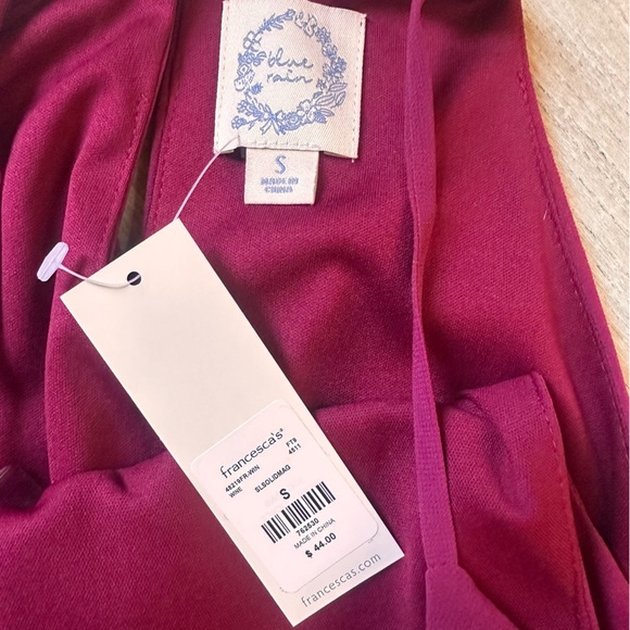 Francesca’s Blue Rain Halter Dress - Picture 2 of 2